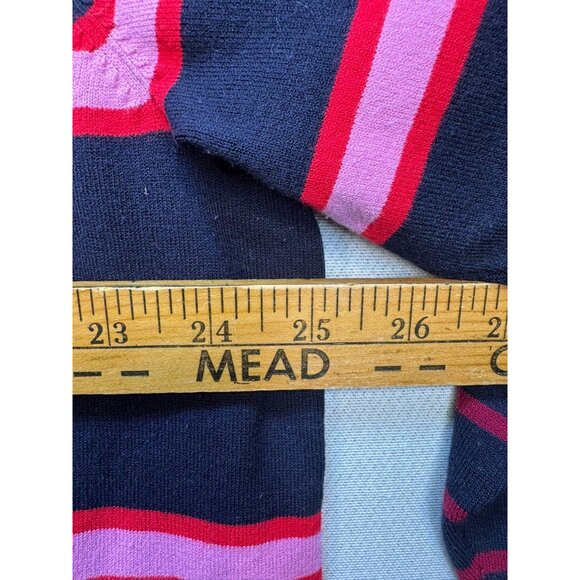 Talbots Woman Striped Knit Sweater 3X Navy & Red Mature - Picture 6 of 10